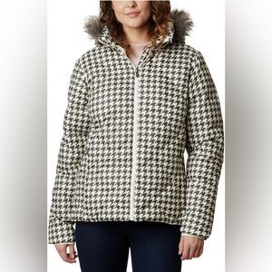 NEW! Columbia Houndstooth Icy Heights ii Puffer Down Jacket SZ S